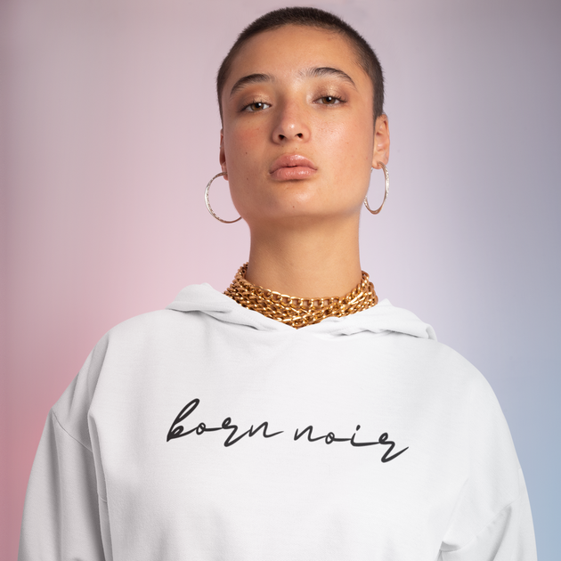 Born Noir Crop Hoodie