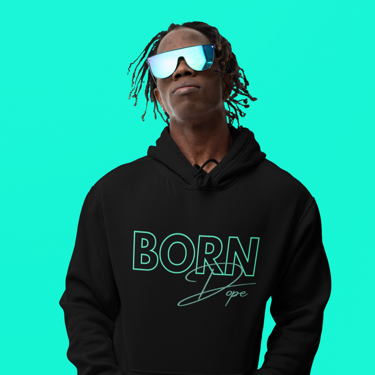 Born Dope Genderless Black Hoodie