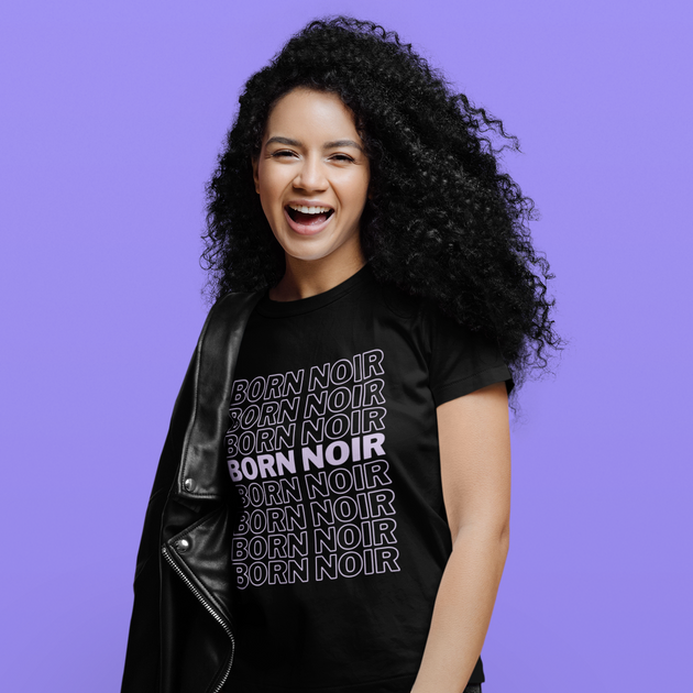 Born Noir in Lavender - Genderless Short Sleeve Tee